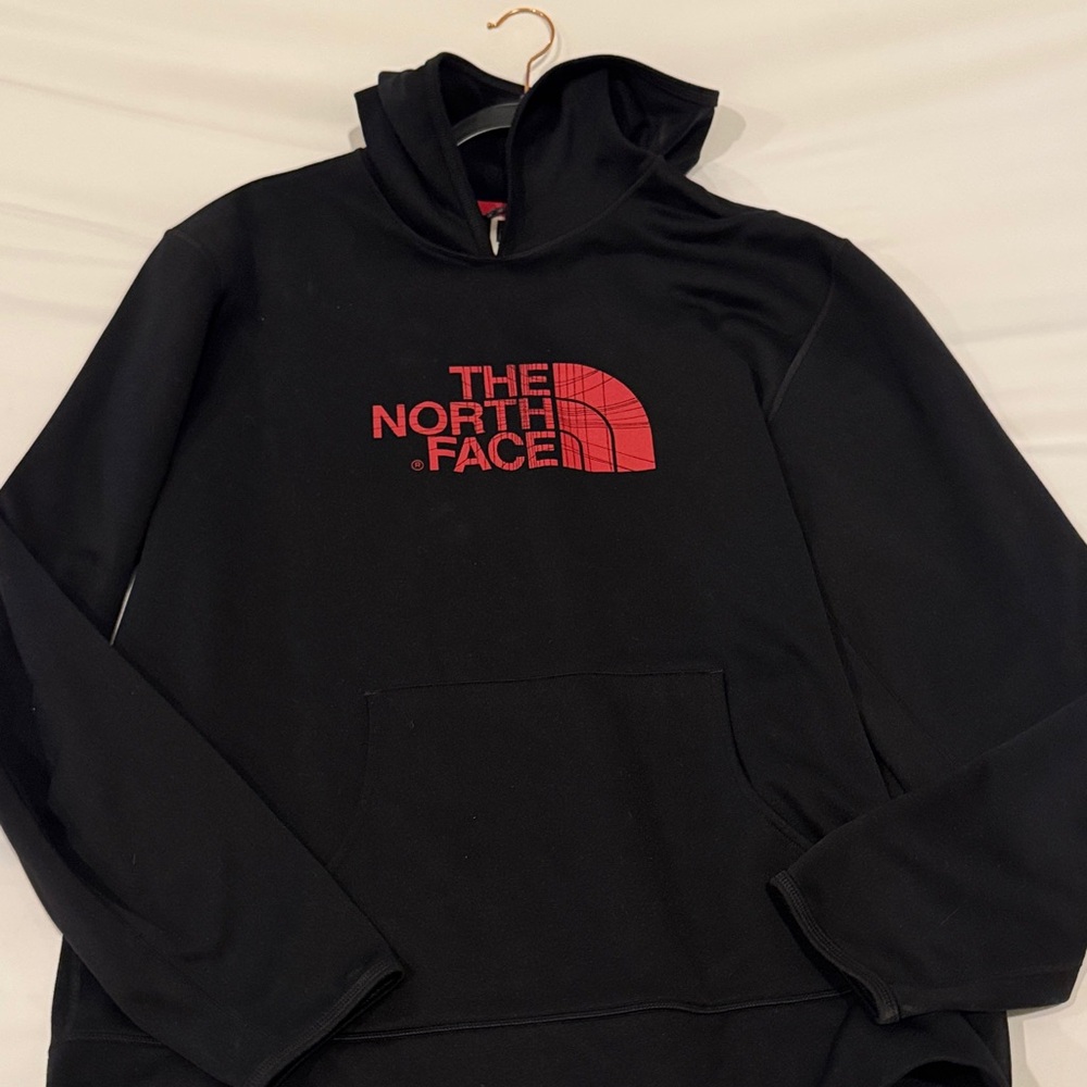 The North Face Men's Black and Red Hoodie